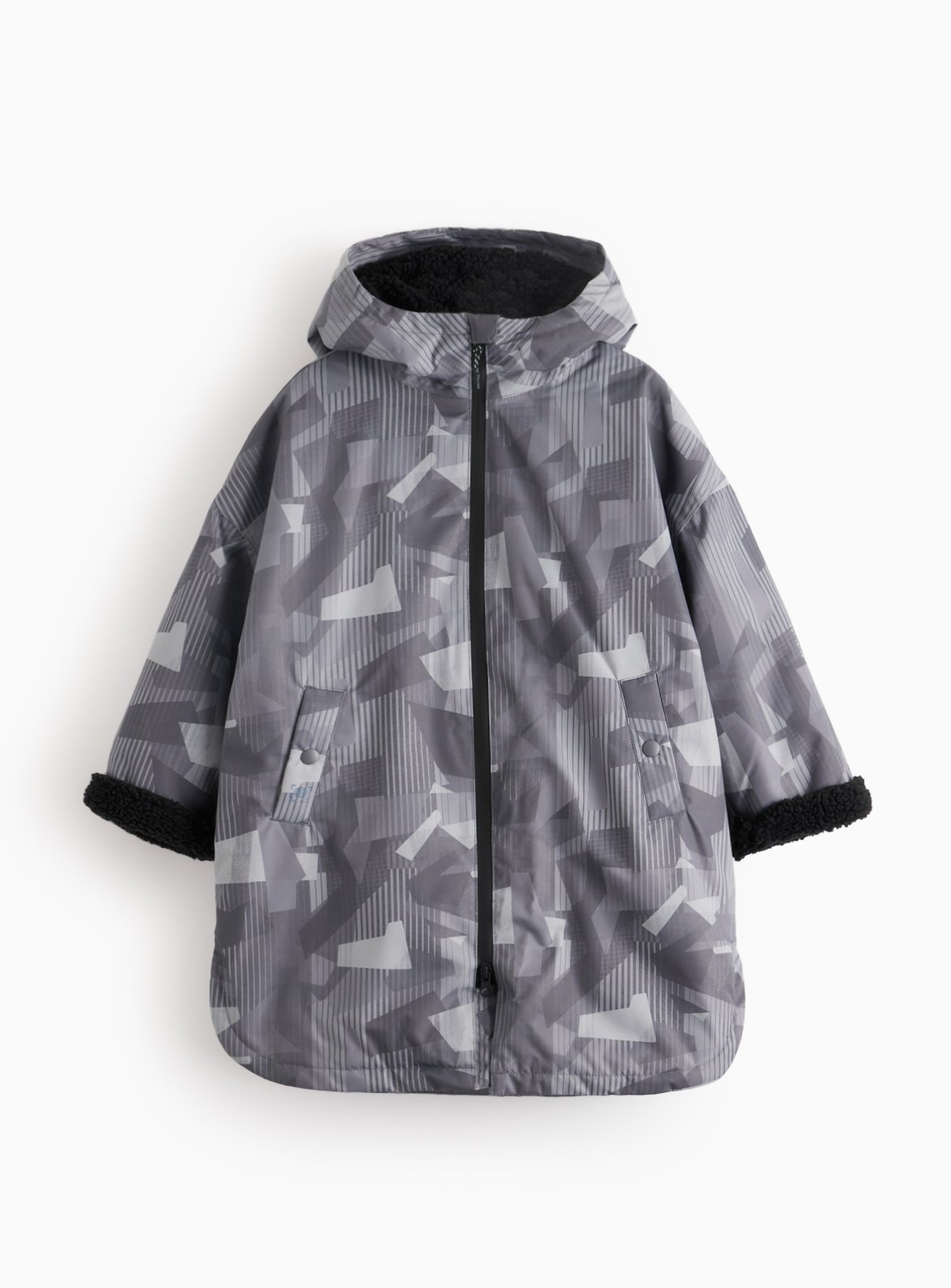 Grey Camo Printed Changing Robe 7-10 years - Image 1 thumbnail